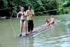 Bamboo  rafting in sok river khao sok NP